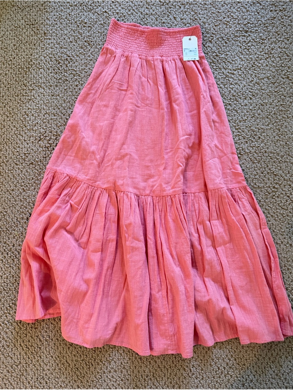 Billabong Smocked Waist maxi skirt nwt